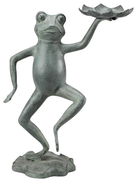 Dancing Frog With Lilypad Birdfeeder Eclectic Bird Feeders