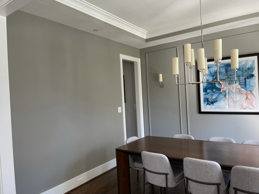 blank wall in dining room