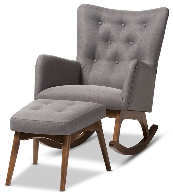 modern rocking chair with ottoman