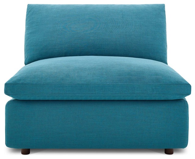 Image showcasing Modern Contemporary Urban Living Armchair Accent Chair, Aqua Blue ...