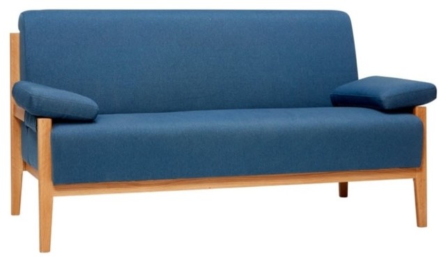 Hübsch Danish Sofa, Blue, 2 Seater - Scandinavian - Sofas ...