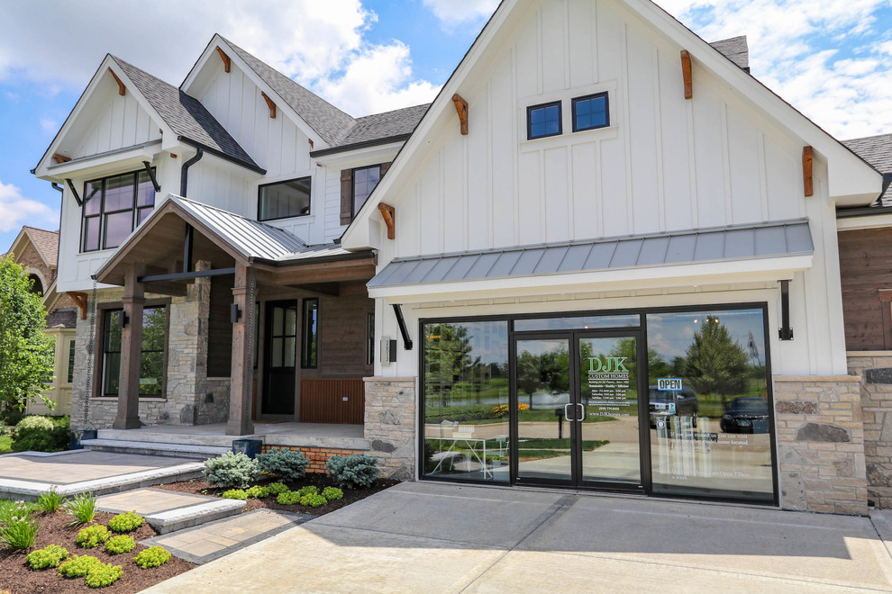 Parker IV Model Home Stewart Ridge Plainfield, IL Farmhouse Chicago by DJK Custom Homes