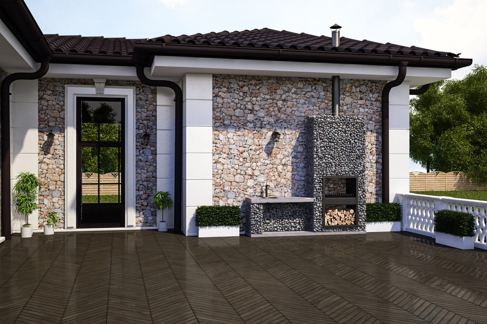 Визуализация бани в стиле модерн