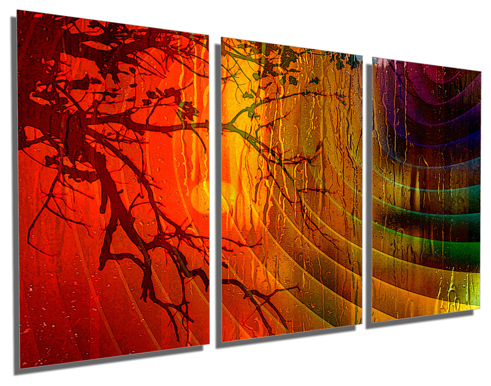 Abstract Art, Metal Print Wall Art, 3 Panel Split, Triptych Wall Art