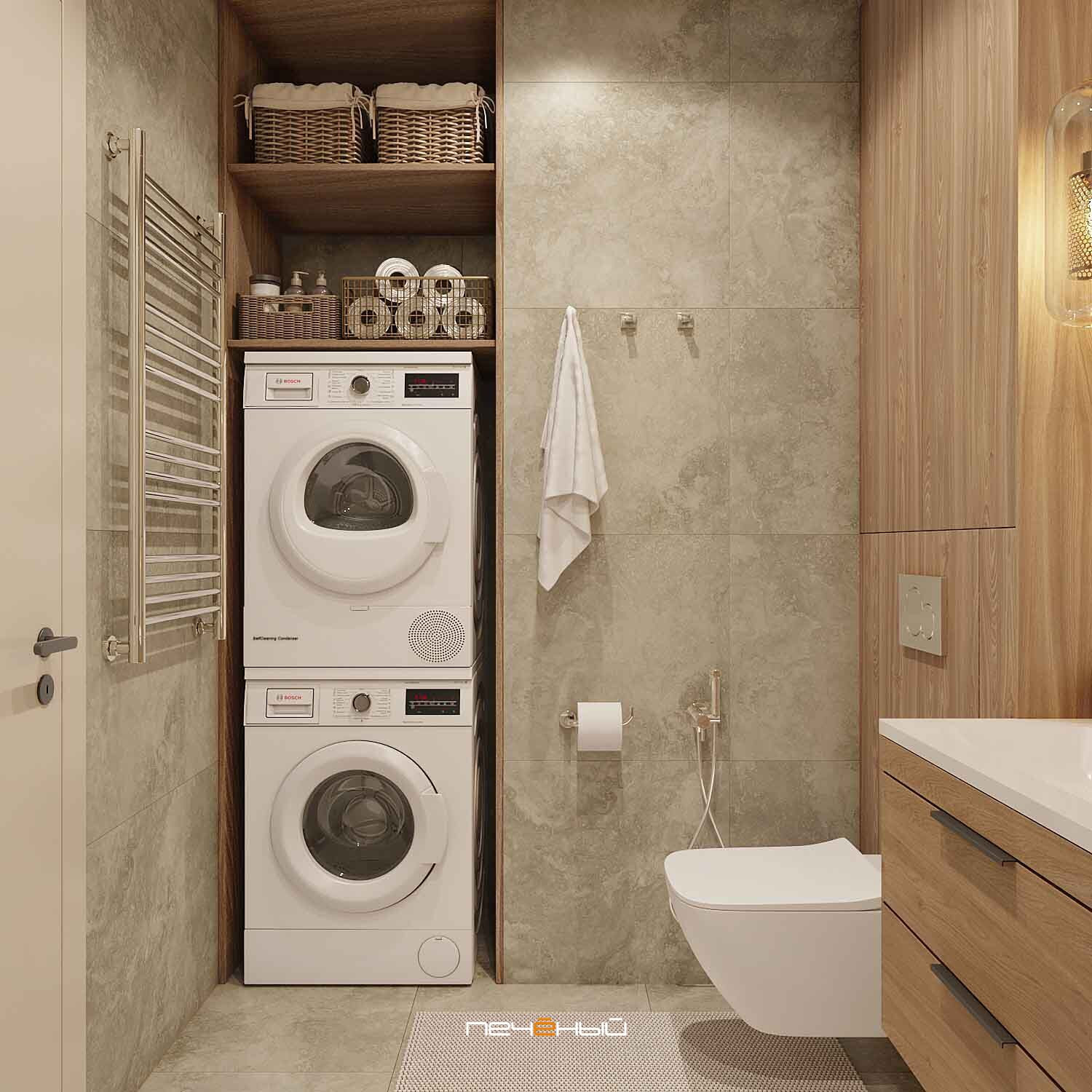 2025 Дизайн 4-комн. квартиры 112 м² в современном стиле, Москва, ЖК Барклая  6