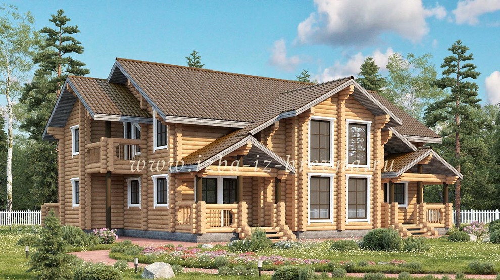 Проекты домов из оцилиндрованного бревна и профилированного бруса