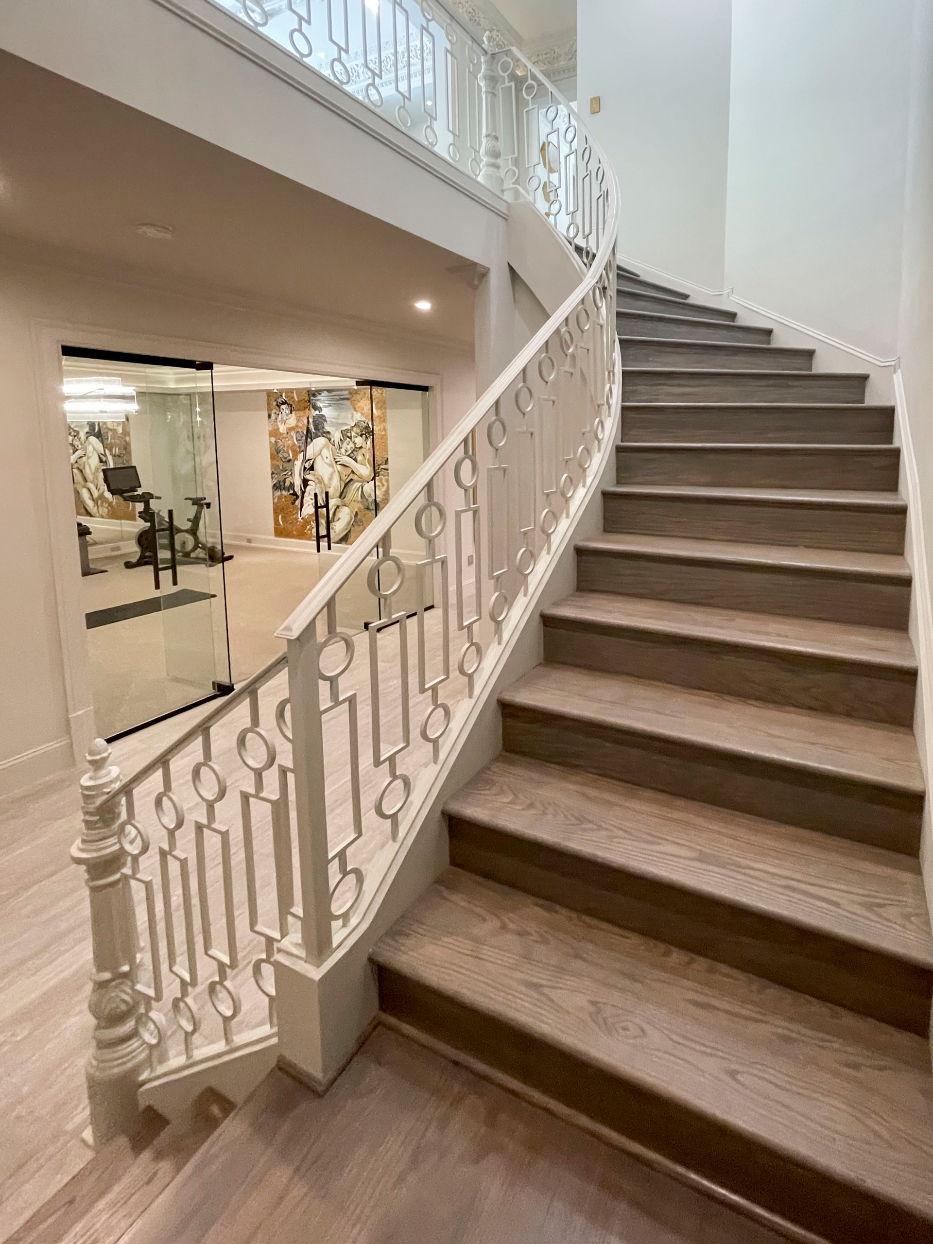104_Curved Staircases in 18th Century French Inspired Mansion, Mclean VA 22101