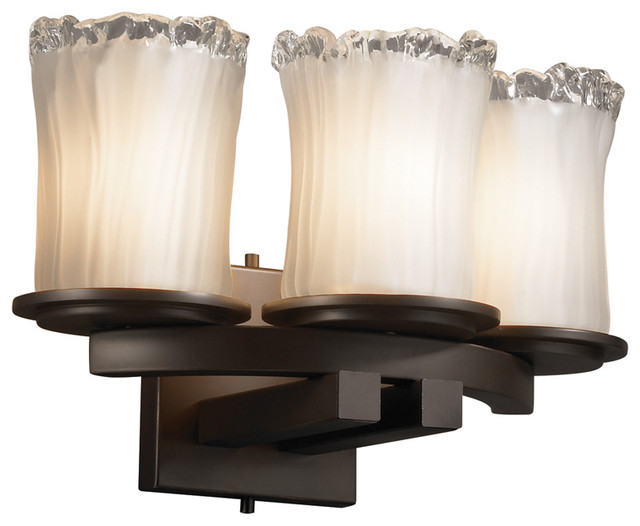 Justice Design Gla877616 Dakota 3Light CurvedBar Wall Sconce