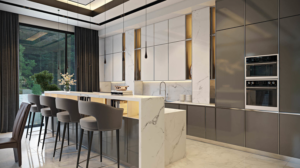 Kitchen - transitional kitchen idea in Edinburgh