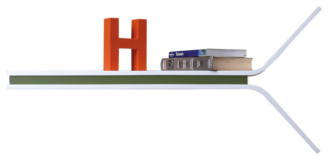 Tarvo Wall Shelf Contemporary Display And Shelves By Urbn Tarvo Wall Shelf White Lacquer Green