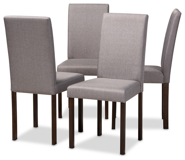 Andrew Contemporary Espresso Wood, Espresso Dining Chairs Set Of 4