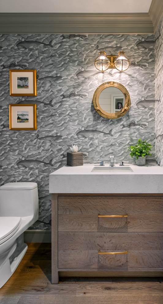 Portside Revival - Beach Style - Powder Room - Boston - by TMS ...