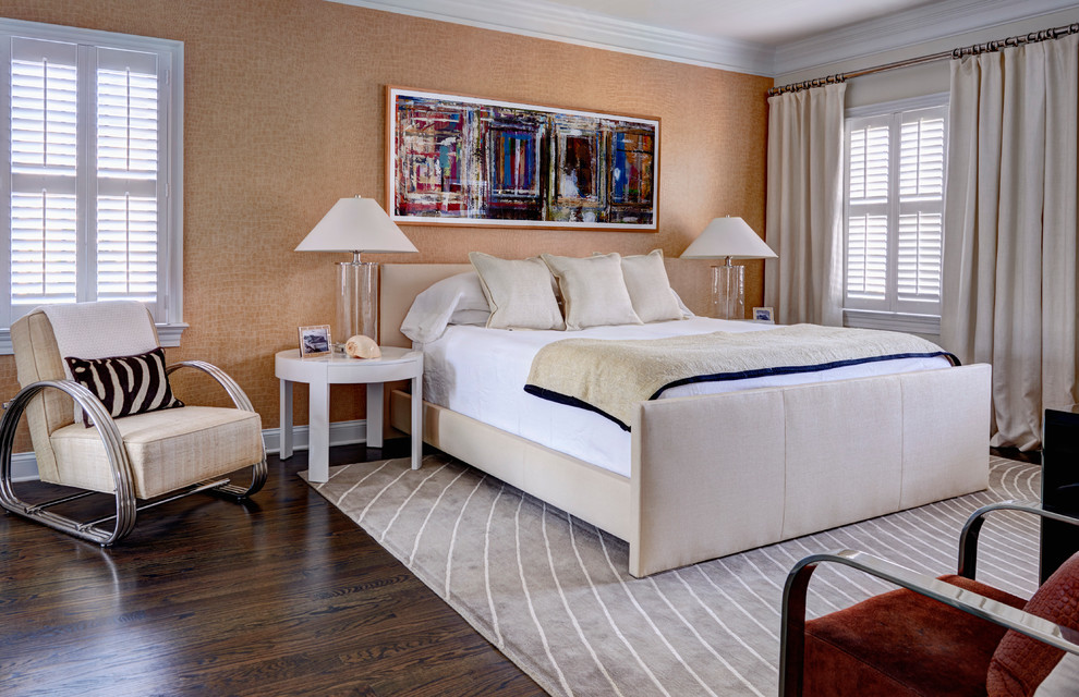 Transitional bedroom in Charlotte.