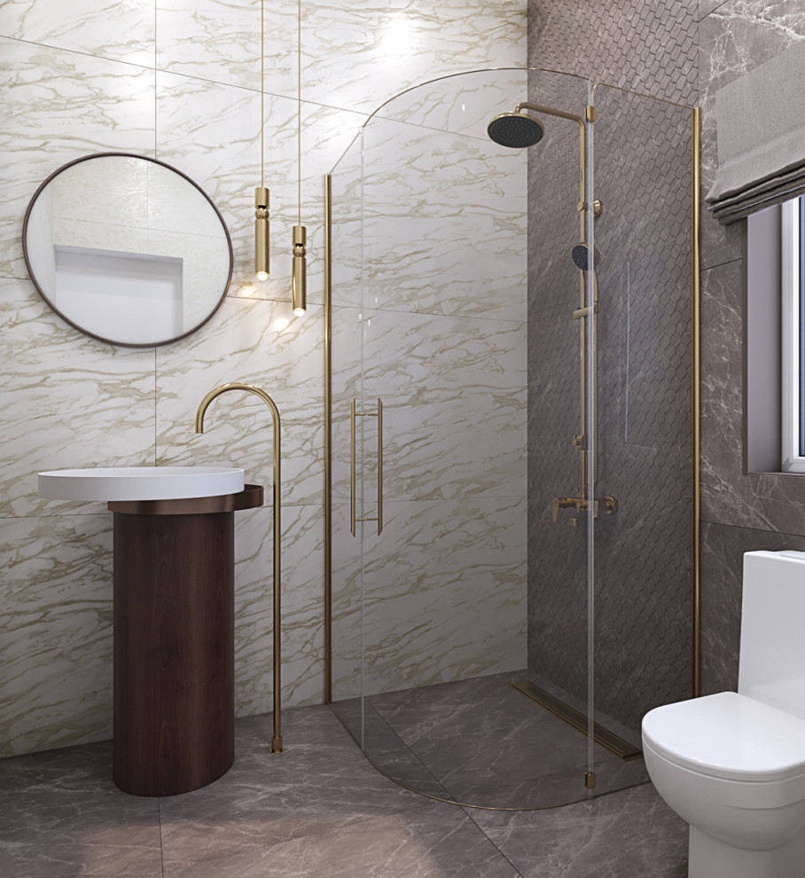 Ванная комната в коттедже на Кипре.