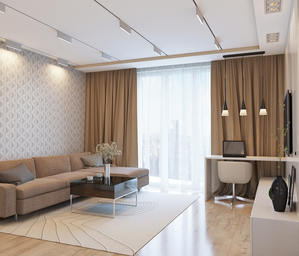 Дизайн-проект гостиной в ЖК "Орбита"