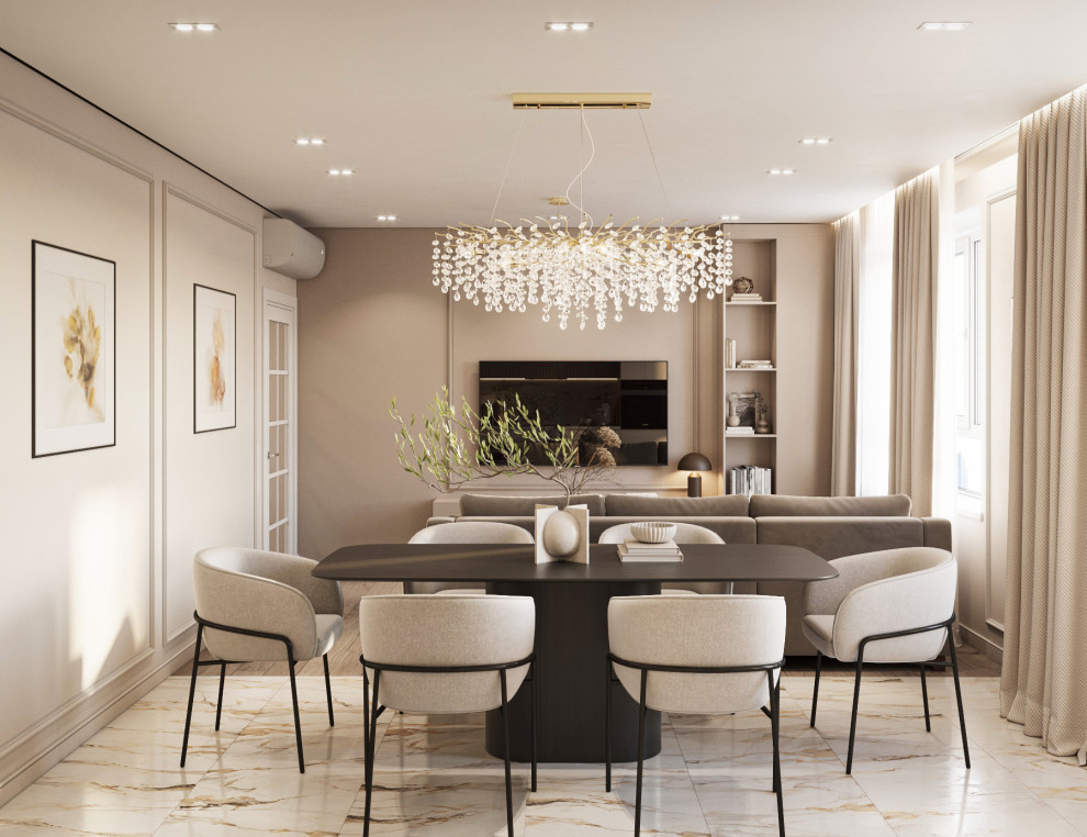 Бежевая гостиная