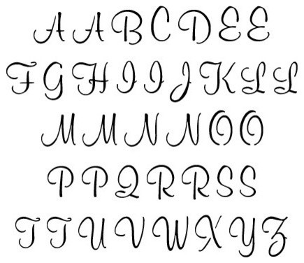 Script Alphabet Stencil - Traditional - Wall Stencils - by Stencil Ease
