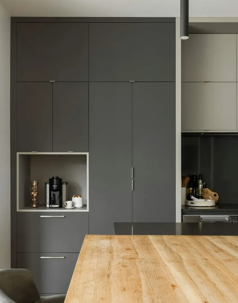 Modern Monochromatic Kitchen Rosemere