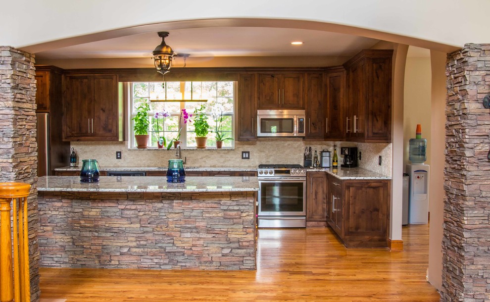 Large mountain style kitchen photo in Philadelphia