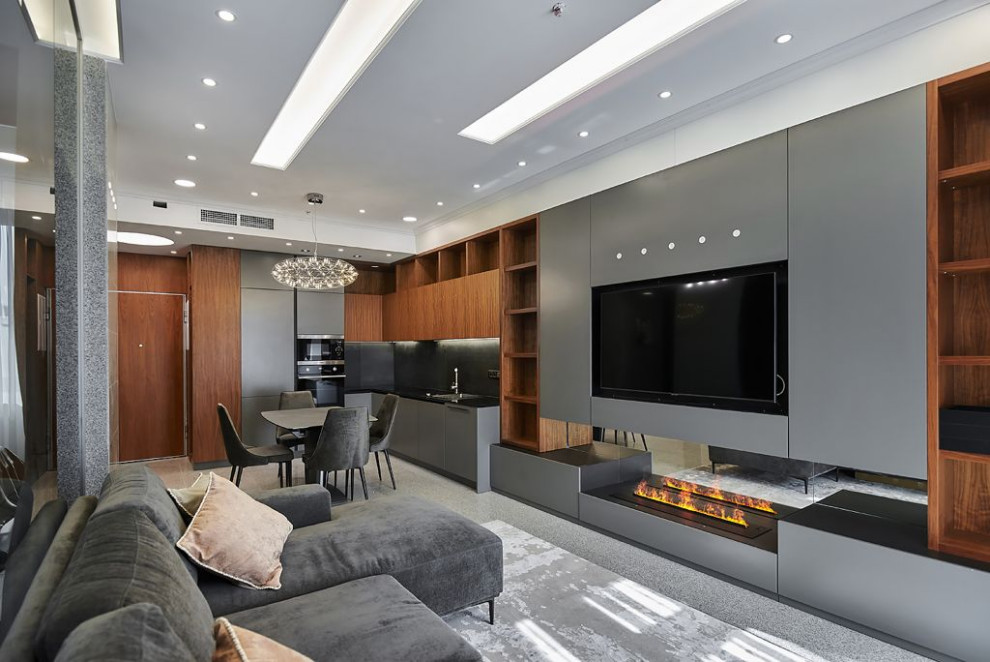 КУХНЯ НА ЗАКАЗ С ФАСАДАМИ В НАТУРАЛЬНОМ ШПОНЕ