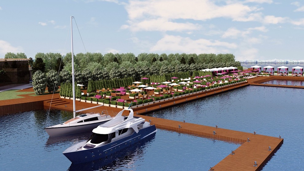 Поселок и Яхт-клуб. Эскиз и концепт