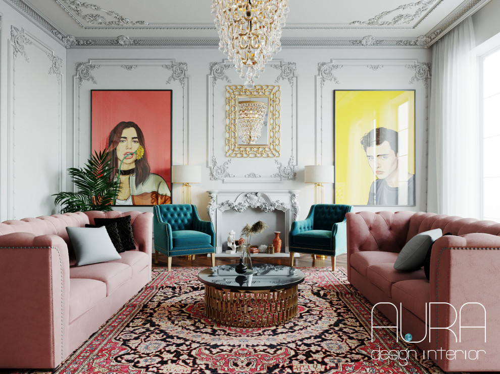 Дизайн гостиной в коттедже на Рублево-Успенском шоссе, г. Москва