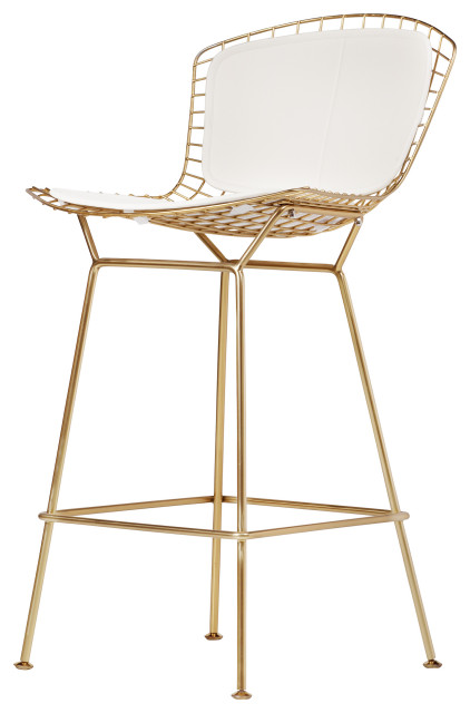 In Stock Bertoia Style Stool Midcentury Bar Stools And Counter Stools By Design Tree Houzz