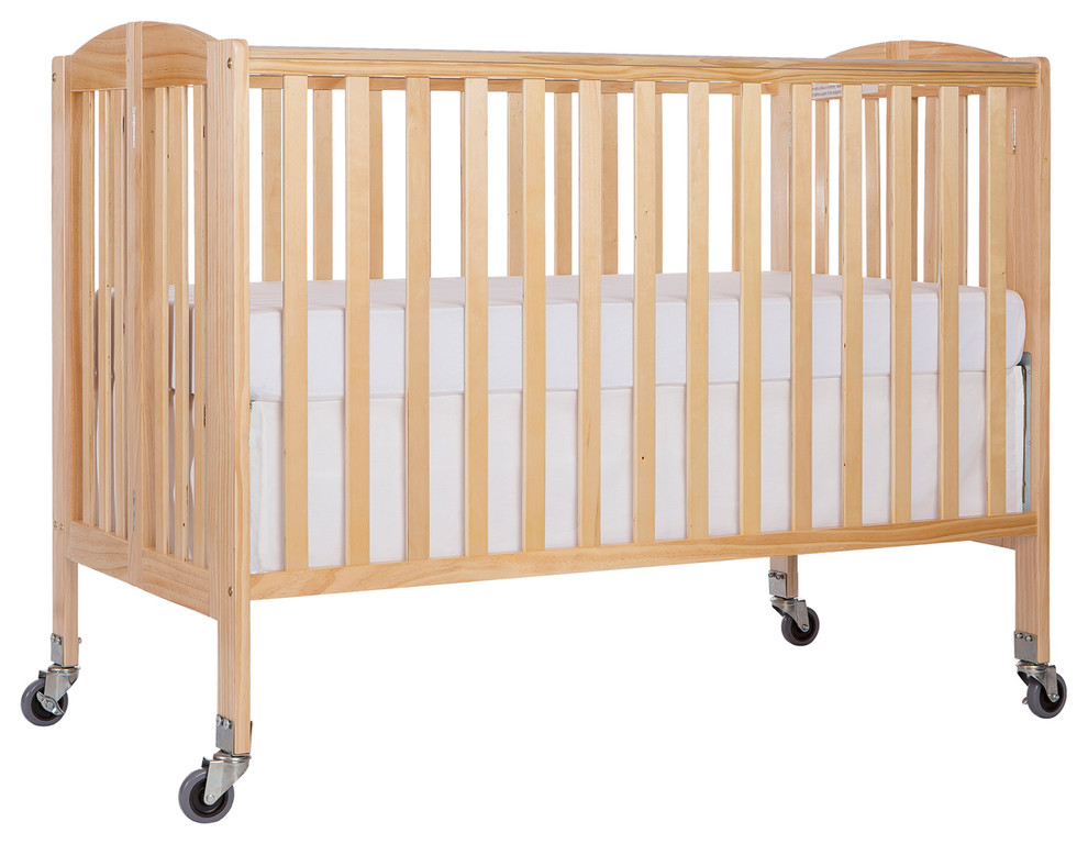 Dream On Me Folding Full Size Convenience Crib, Natural