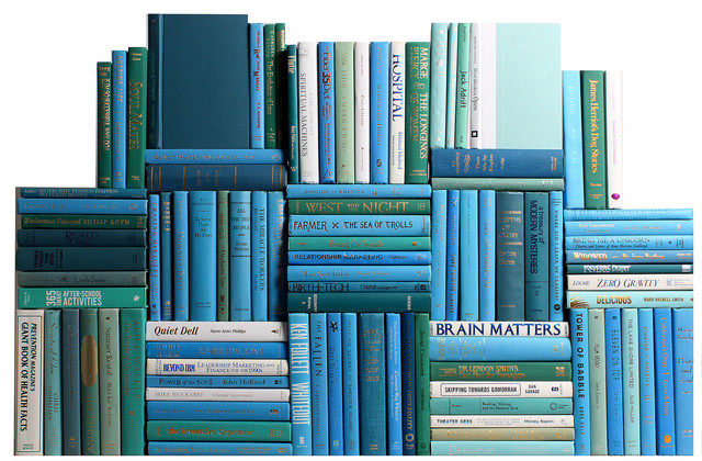 Modern Ocean Book Wall, Set of 100