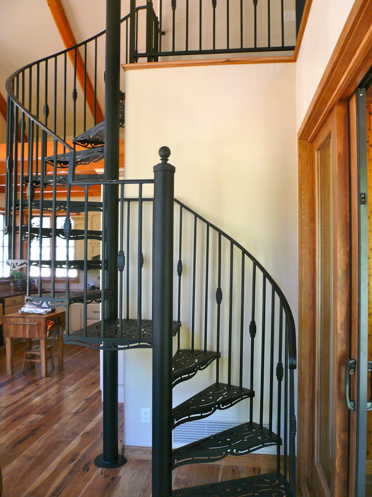 Staircase - rustic staircase idea in Phoenix