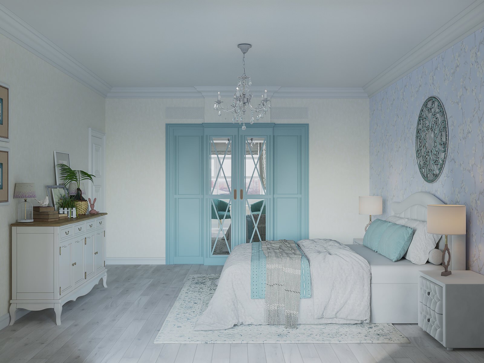 Дизайн интерьеров спальни в г. Нижний Новгород в ЖК Пражский квартал