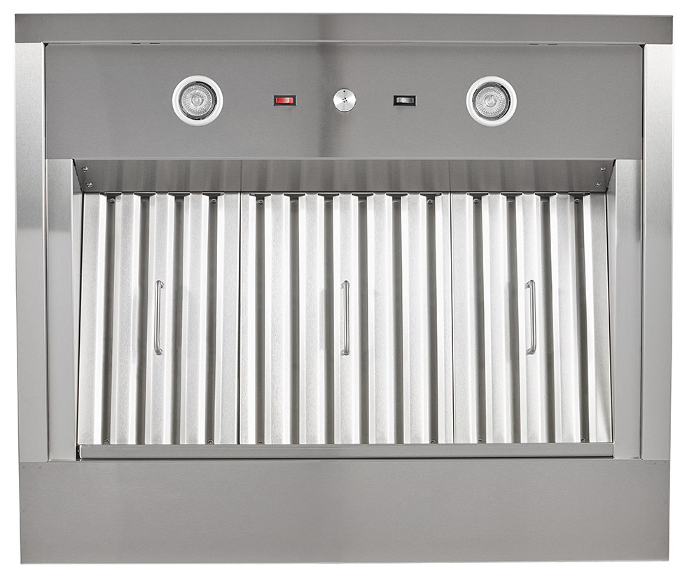 SS Vent Hood w/ Blower, 36" Contemporary Range Hoods And Vents by