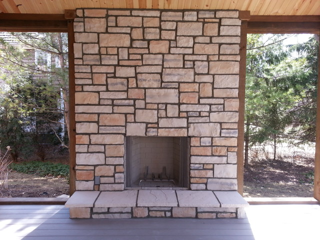 Natural Stone Veneer Fireplace Reface