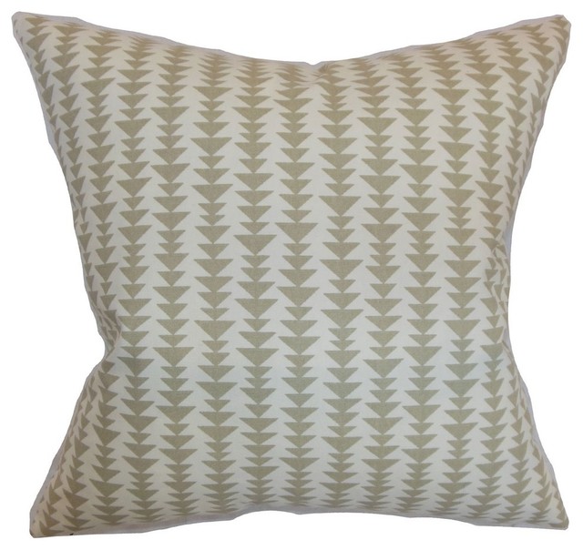 Jiri Geometric Pillow Dove 18"x18"