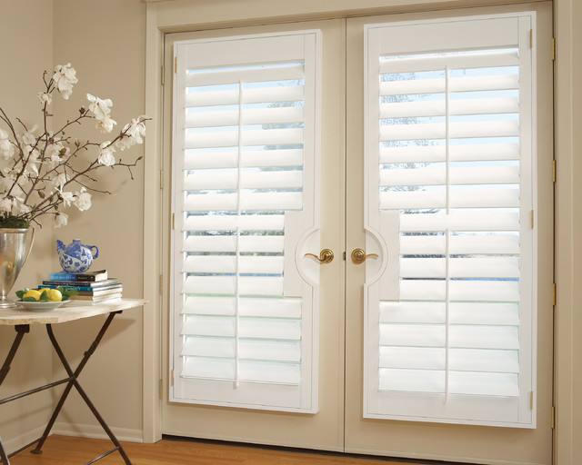 French Door Shutters: Interior Shutters - Transitional - Indianapolis - by  Abda Custom Window Fashions | Houzz IE