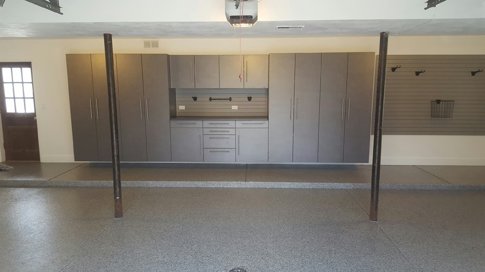 Large transitional attached garage photo