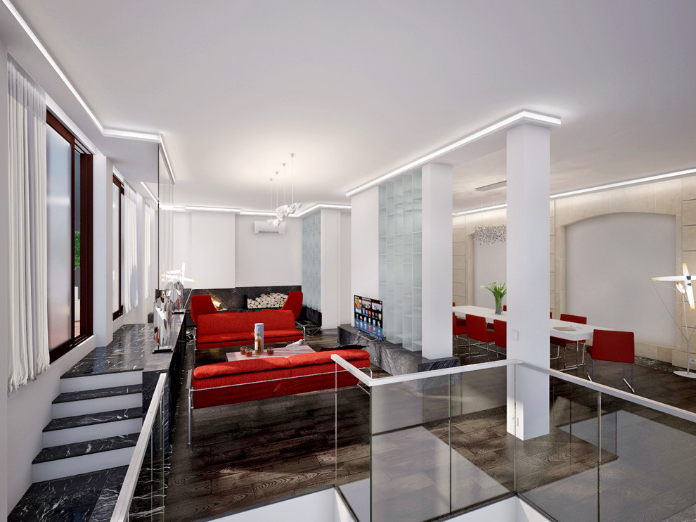 Проект 79 - Интерьер двухуровневой квартиры (1 вариант)