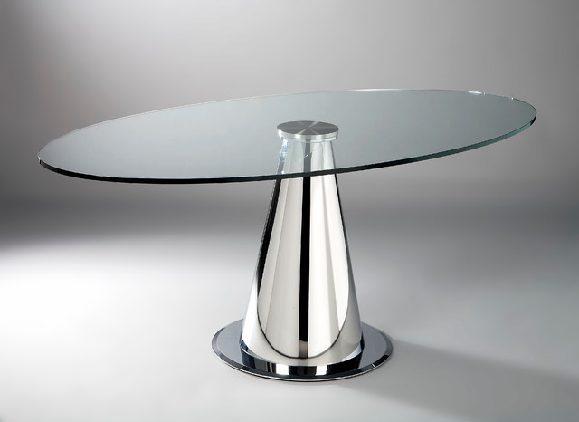 Oval Glass Dining Table
