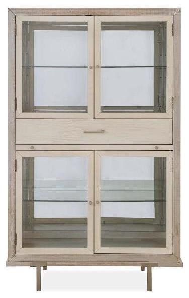 Magnussen Lenox Display Cabinet in Acadia White - Farmhouse - China ...