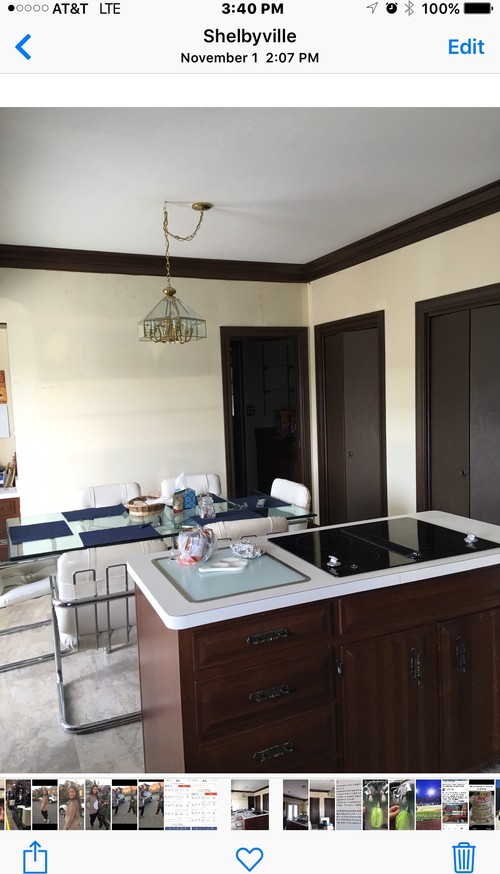 best wall color choice for kitchen with dark cherry cabinets and trim