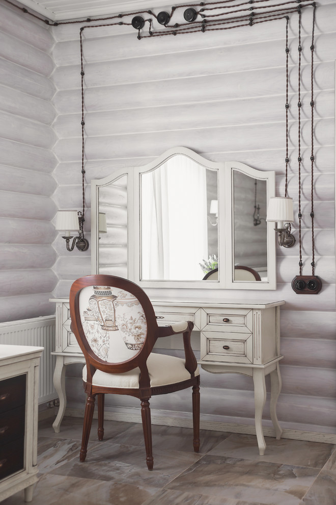 Интерьер в бревенчатом доме в Эсто-Садок