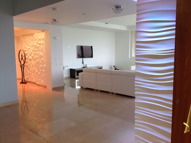 Beach Apartment contemporaneo-salon