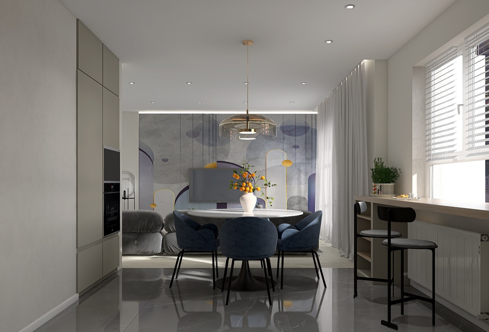 Трехкомнатная квартира в современном стиле