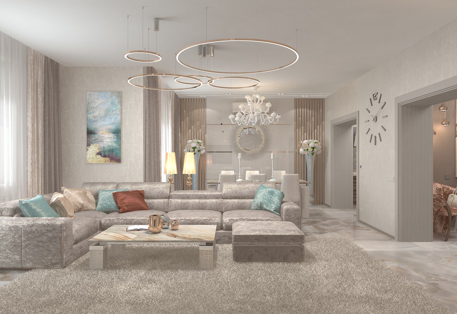 визуализация проекта квартиры на ул. Пушкина, г.Ростов-на-Дону