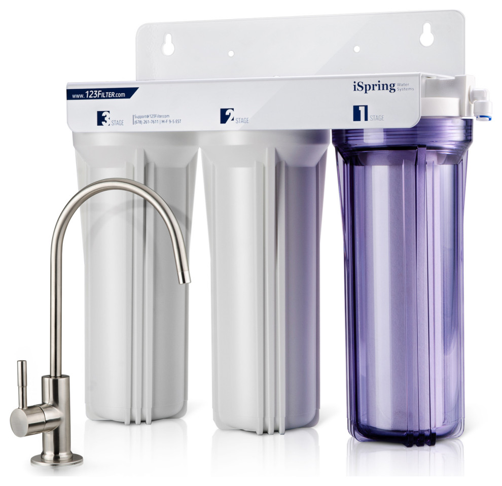 iSpring US31 Classic 3-Stage Under Sink Water Filtration System, Tankless
