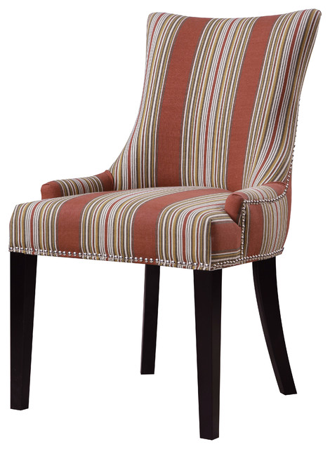 Imperial Stripe Dining Chair, Bourbon