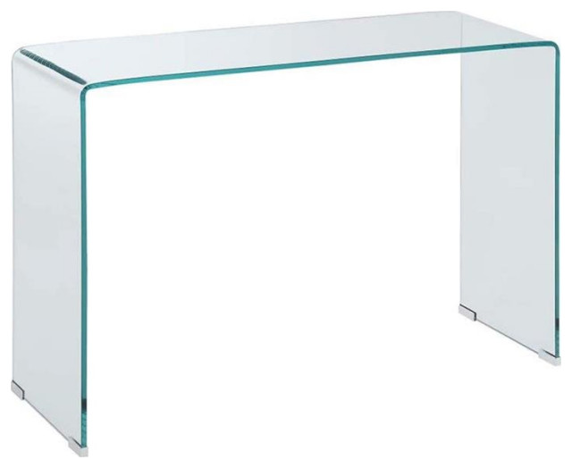 Contemporary Console Tables, Clear Glass Sofa Table