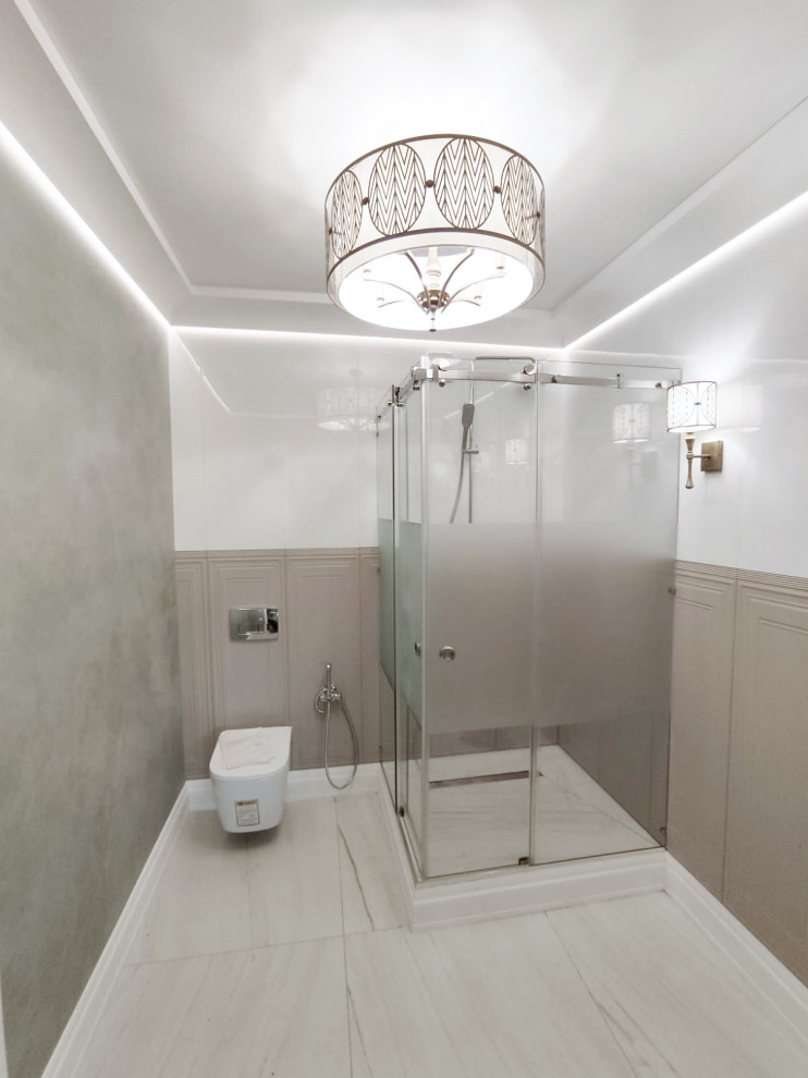 Душевое ограждение с двумя откатными дверями