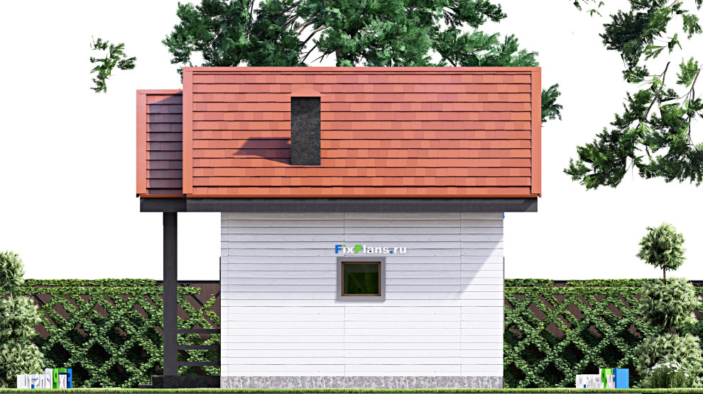 Проект дома с мансардой 7х6 м S40м2 F-15371