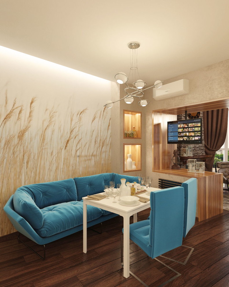 Кухня-лоджия в стиле Шале